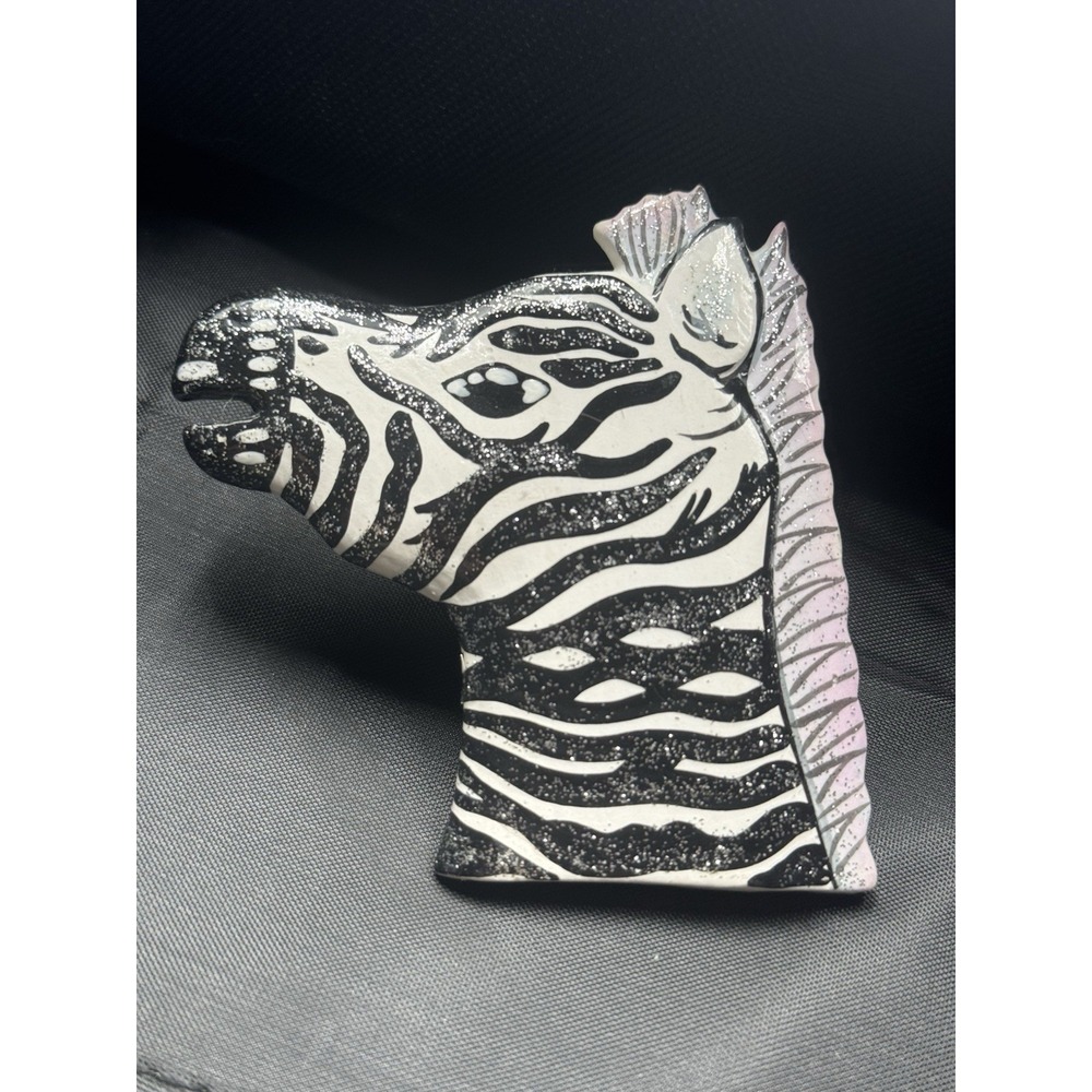 3" Wood Zebra Scarf Slide